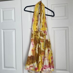 Never worn halter tropical mini dress